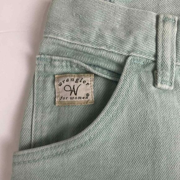 Vintage Wrangler Women's High Rise Straight Leg Dusty Blue Jeans Size 10 - Picture 6 of 13